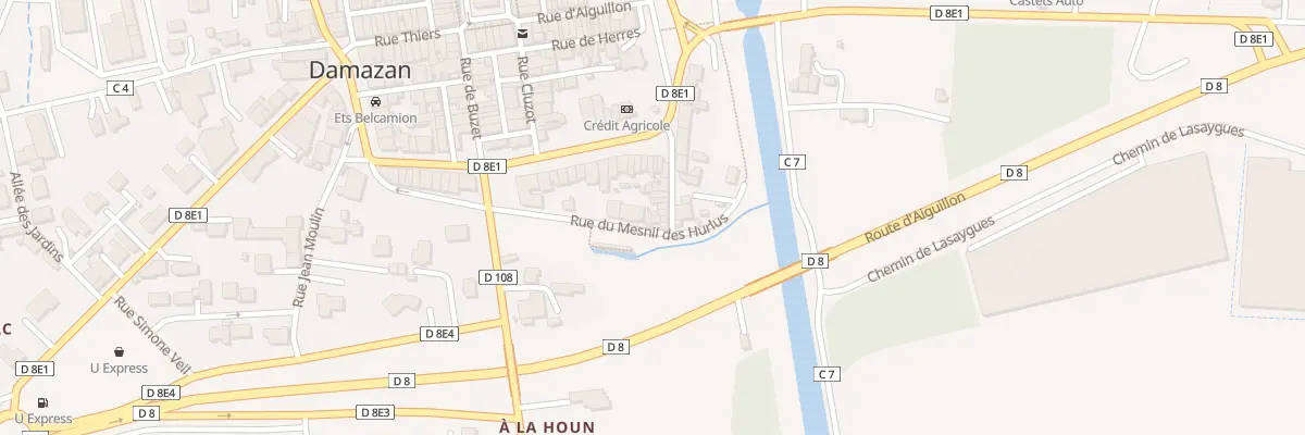 Plan du 5853 Rue du Mesnil Les Hurlus à Damazan