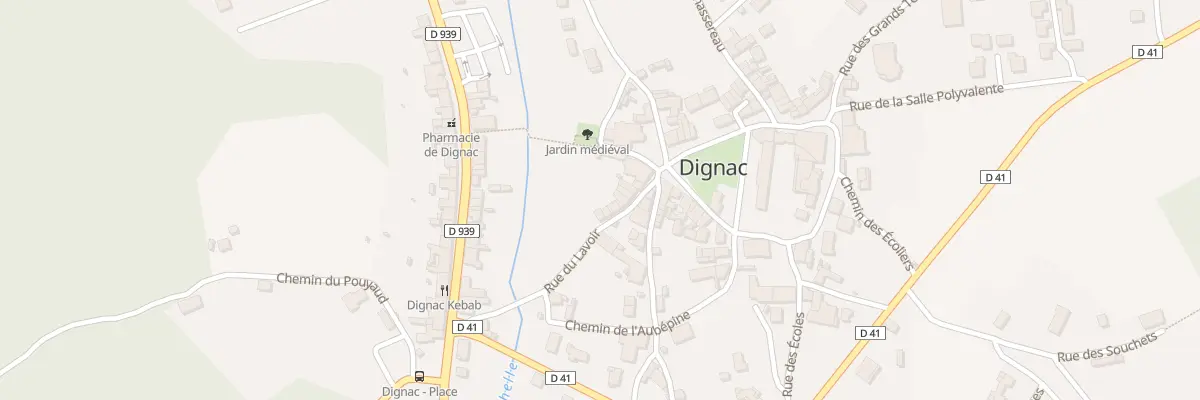 Plan du 12 Rue du Lavoir à Dignac