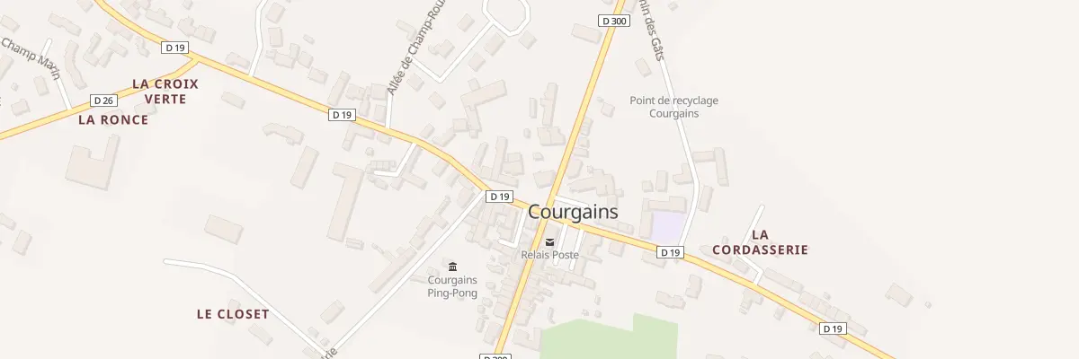 Plan du 1 Rue de Mamers à Courgains