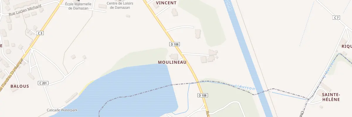 Plan du 373 Moulineau à Damazan