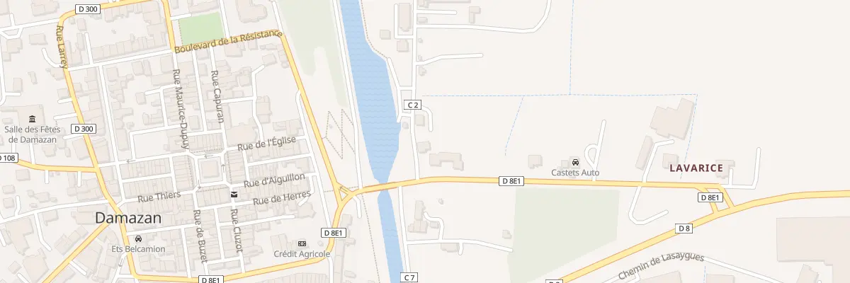 Plan du 42 Rte de Monheurt à Damazan