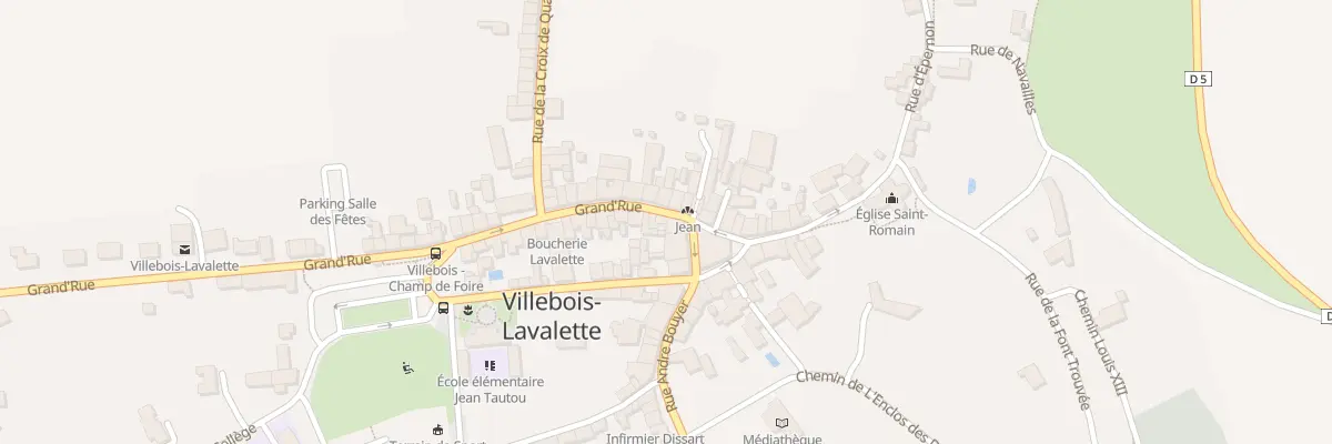 Plan du 5 Gr Grand Rue à Villebois-Lavalette