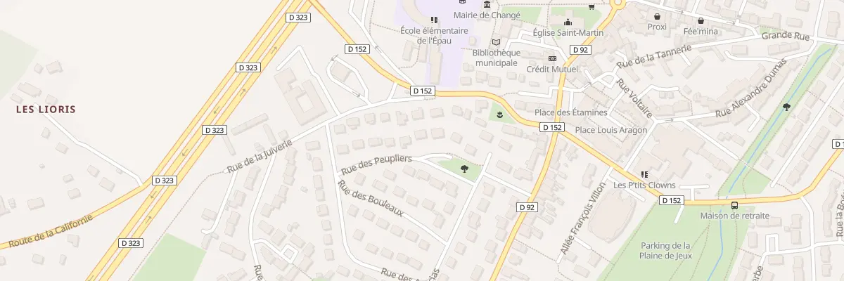 Plan du 16 Rue des Peupliers à Changé