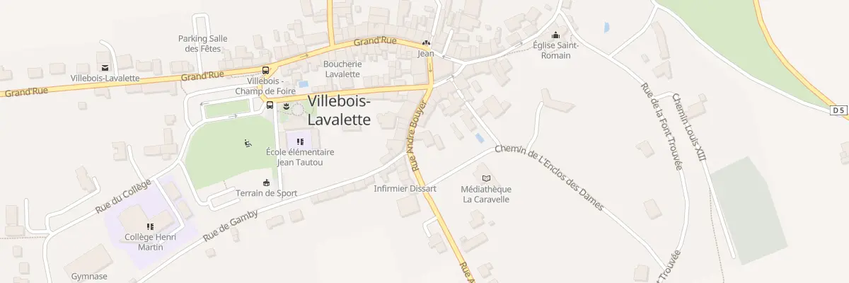 Plan du 15 Rue André Bouyer à Villebois-Lavalette