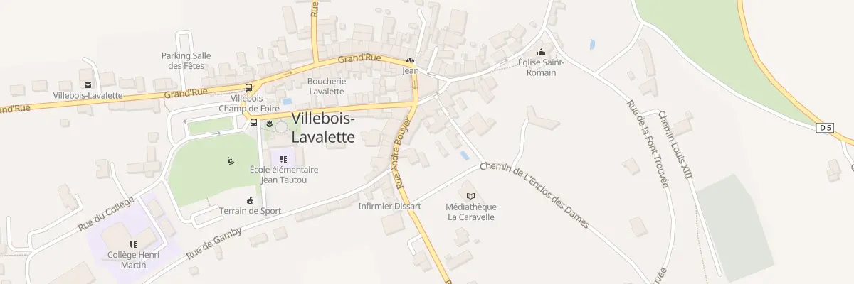 Plan du 5 Rue André Bouyer à Villebois-Lavalette