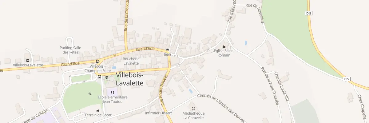 Plan du 2 Rue de l’Eglise Saint Romain à Villebois-Lavalette