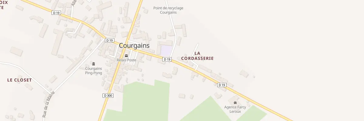 Plan du 1 Rue des Terres Rouges à Courgains