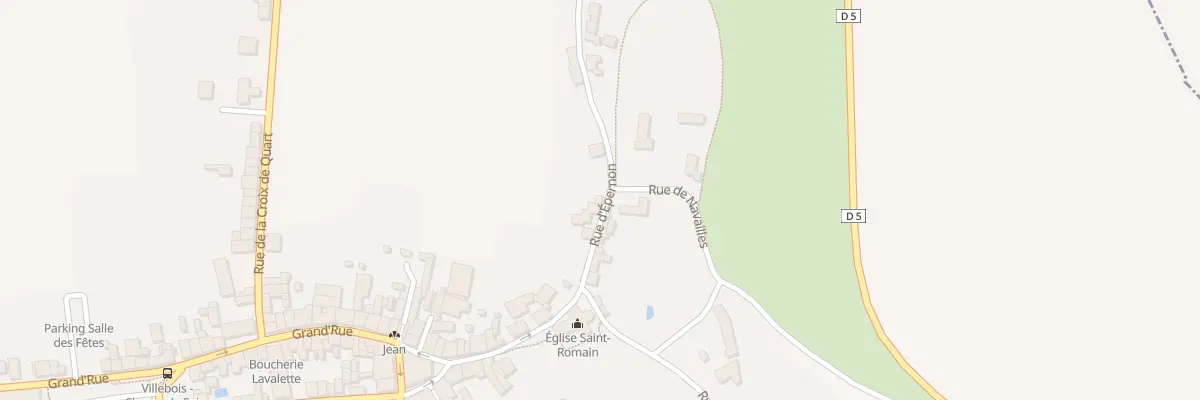 Plan du 15 Rue d’Epernon à Villebois-Lavalette