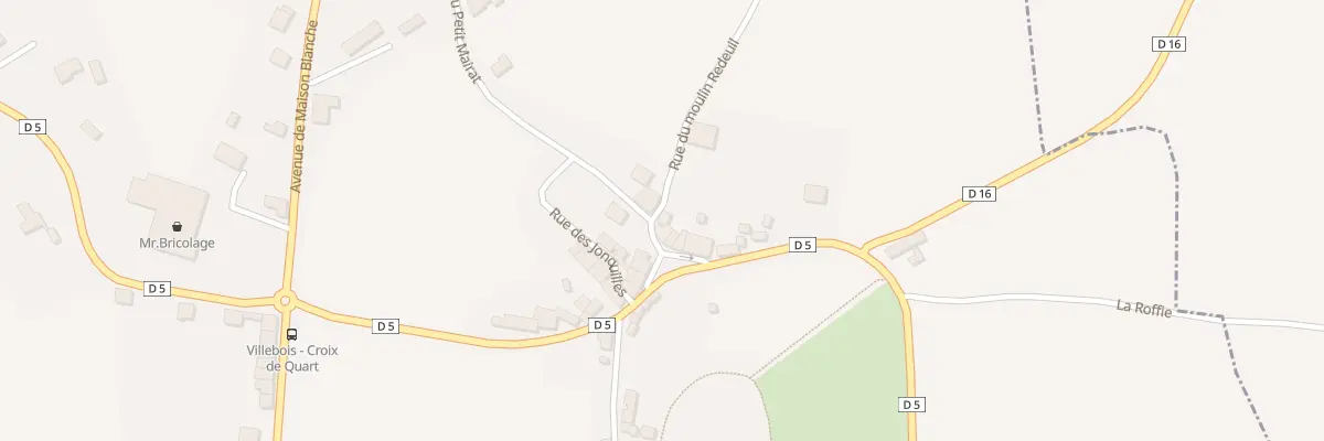 Plan du 2 Rte du Moulin de Redeuil à Villebois-Lavalette