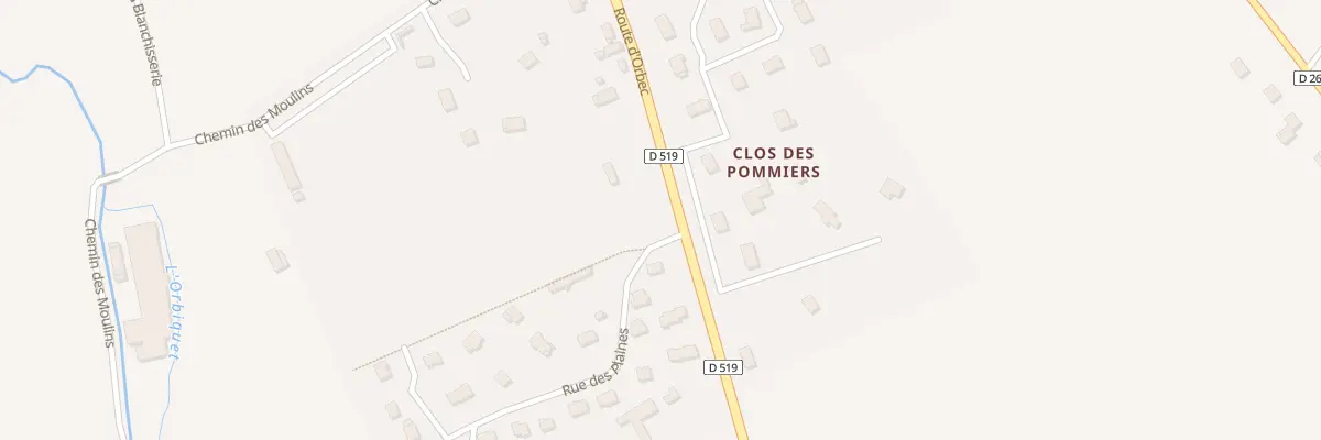 Plan du 2A Rue des Plaines à Glos