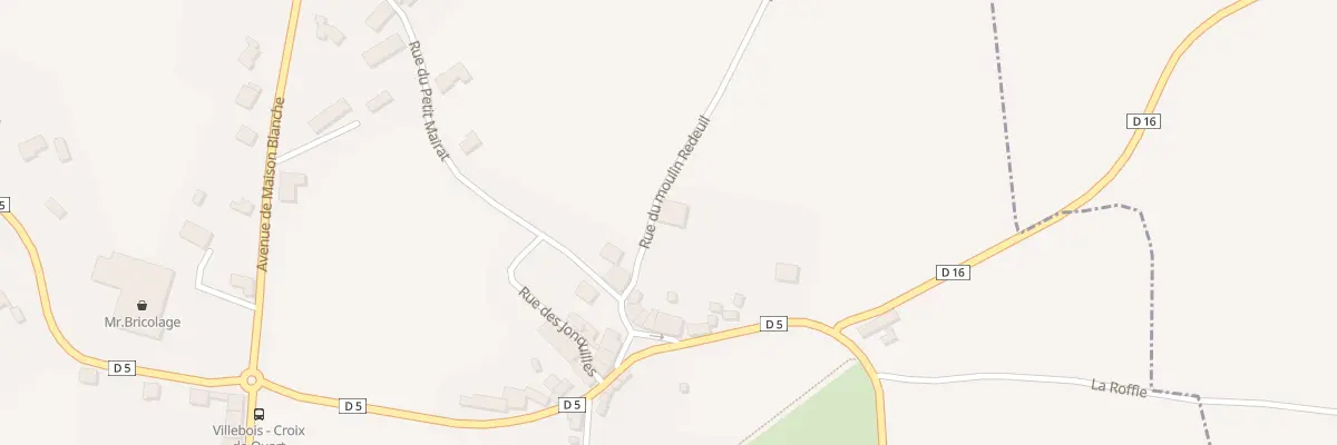 Plan du 4 Rte du Moulin de Redeuil à Villebois-Lavalette