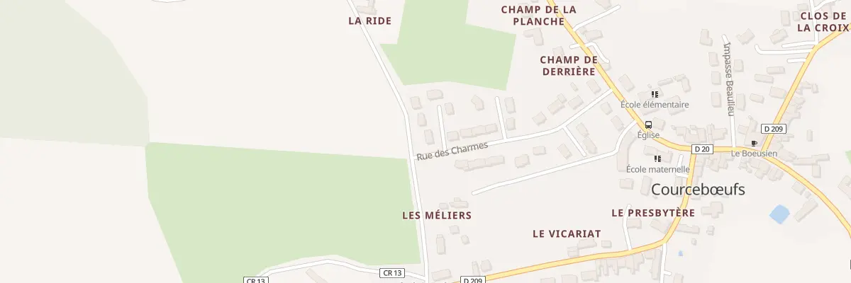 Plan du 29 Rue des Charmes à Courcebœufs