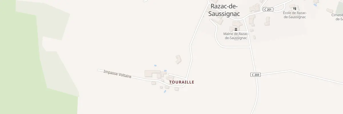 Plan de Touraille à Razac-de-Saussignac