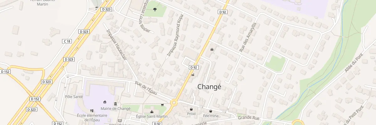 Plan du 5 Rue d’Yvré l’Evêque à Changé