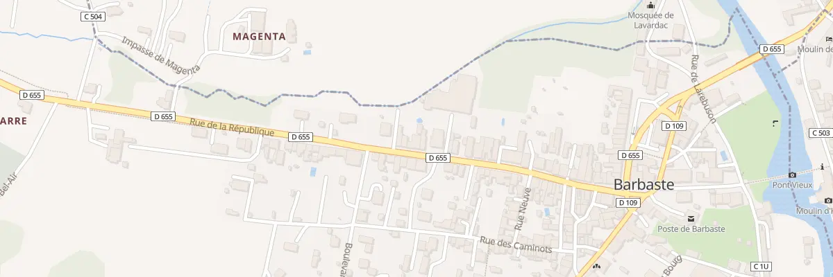 Plan du 64 Rue de la Republique à Barbaste