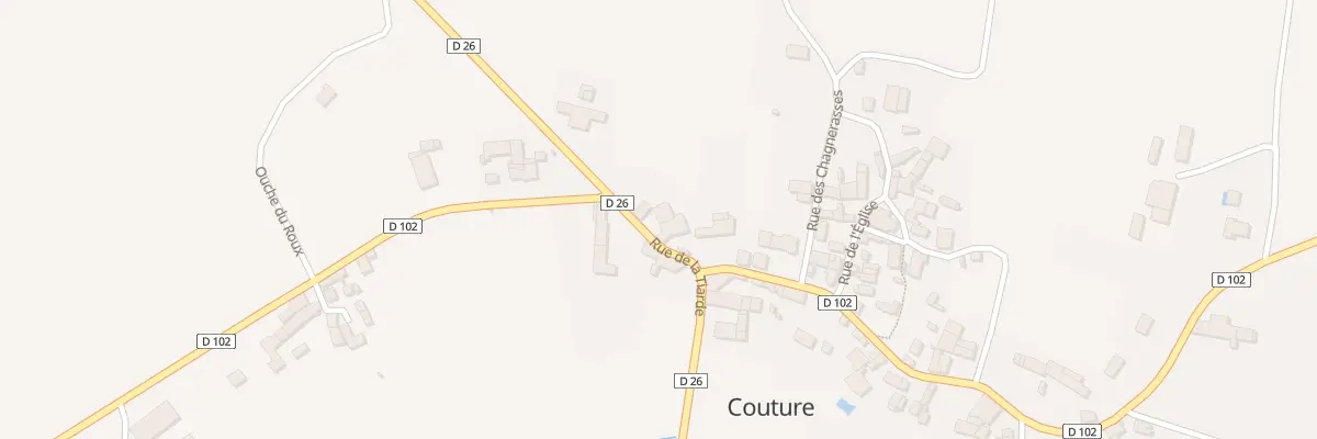 Plan du 1 Rue de la Tiarde à Couture