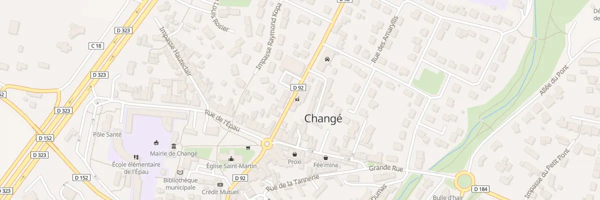 Plan du 6 Rue d’Yvré l’Evêque à Changé