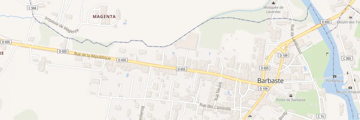 Plan du 62 Rue de la Republique à Barbaste
