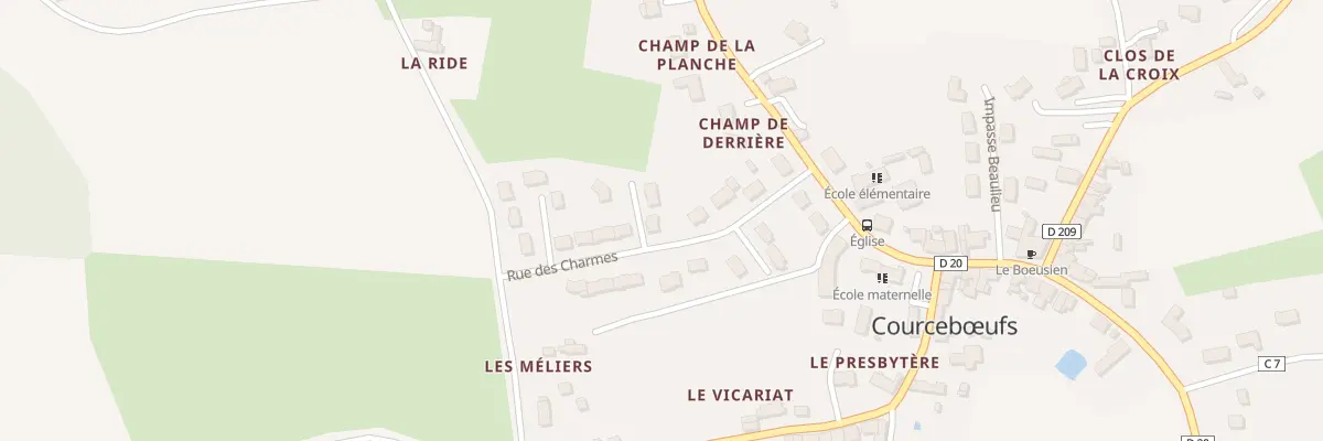 Plan du 7 Rue des Charmes à Courcebœufs
