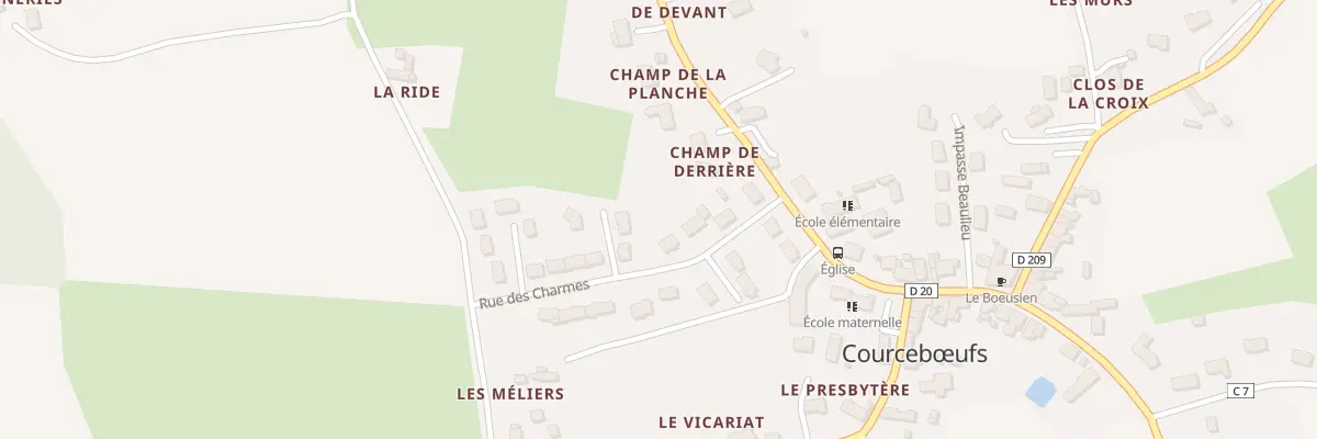 Plan du 5 Rue des Charmes à Courcebœufs