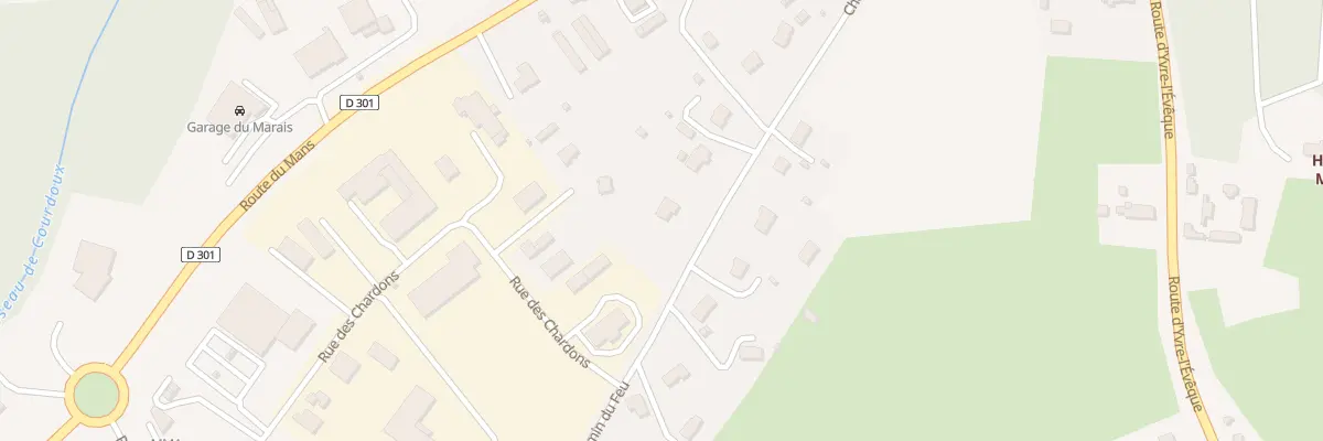 Plan du 24 Che du Feu à Savigné-l’Évêque