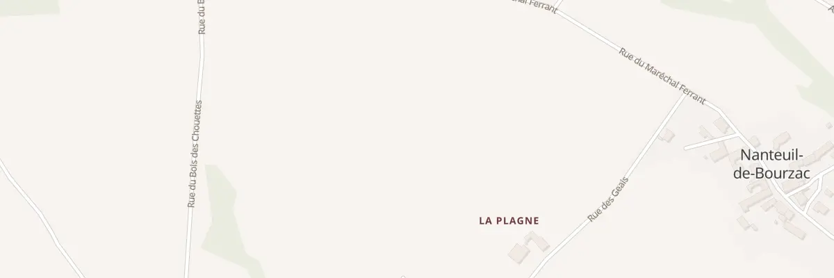 Plan du 104 La Plagne à Nanteuil-Auriac-de-Bourzac