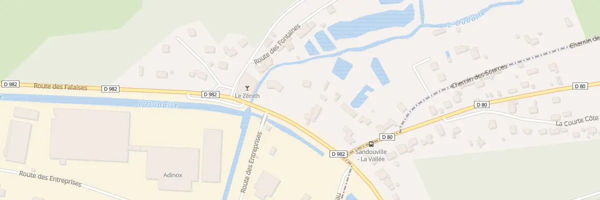 Plan du 80 Rte des Falaises à Oudalle