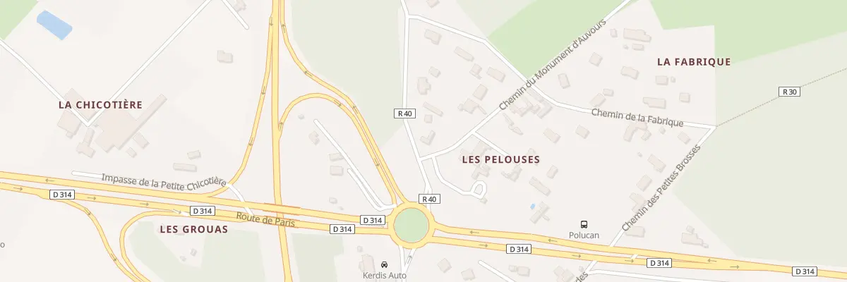 Plan du 1 Che du Monument d’Auvours à Yvré-l’Évêque