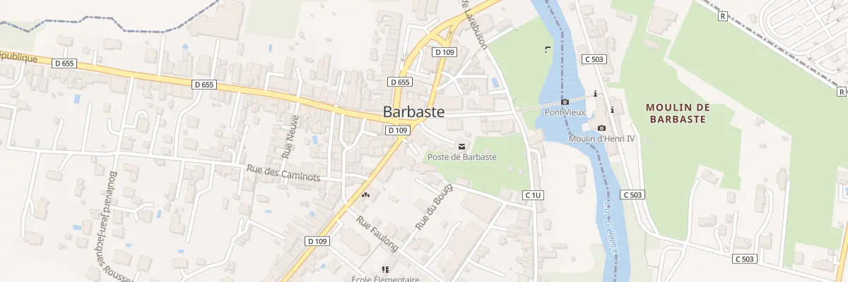 Plan du 1 Pl de la Poste à Barbaste