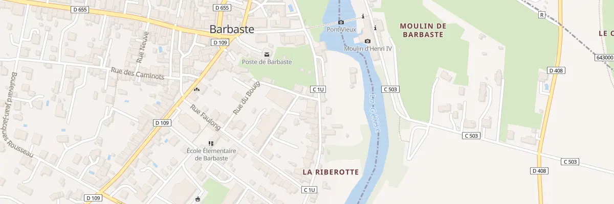 Plan du 10 Rue de la Riberotte à Barbaste