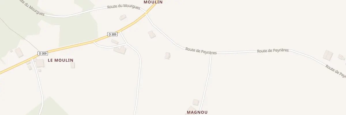 Plan du 134 Rte de Peyrières à Cambes
