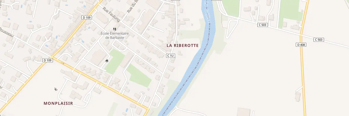 Plan du 23 Rue de la Riberotte à Barbaste