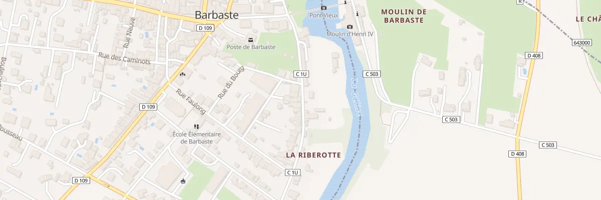 Plan du 14 Rue de la Riberotte à Barbaste