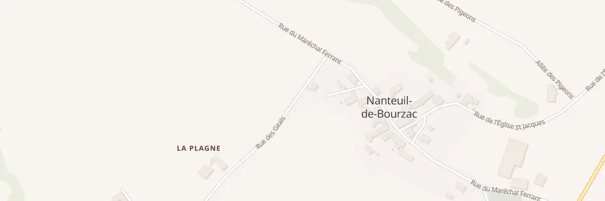 Plan du 82B Le Bourg Nord à Nanteuil-Auriac-de-Bourzac