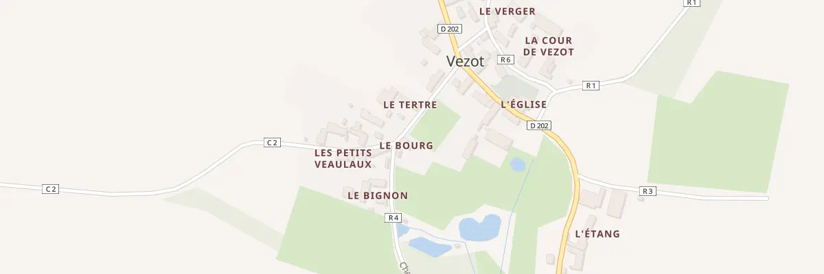 Plan du 3 Le Bourg à Vezot
