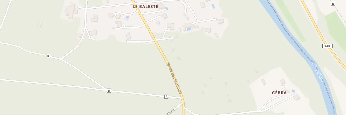 Plan de Rte des Martinets à Barbaste