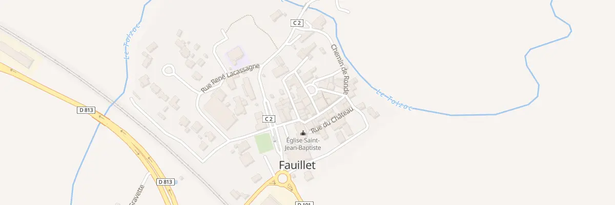 Plan du 9003 Au Bourg de Fauillet à Fauillet