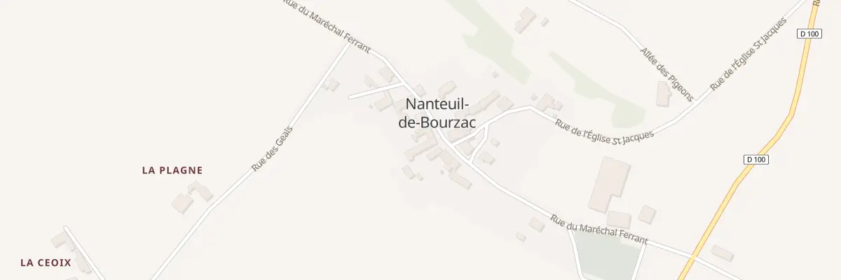 Plan du 12 Le Bourg à Nanteuil-Auriac-de-Bourzac