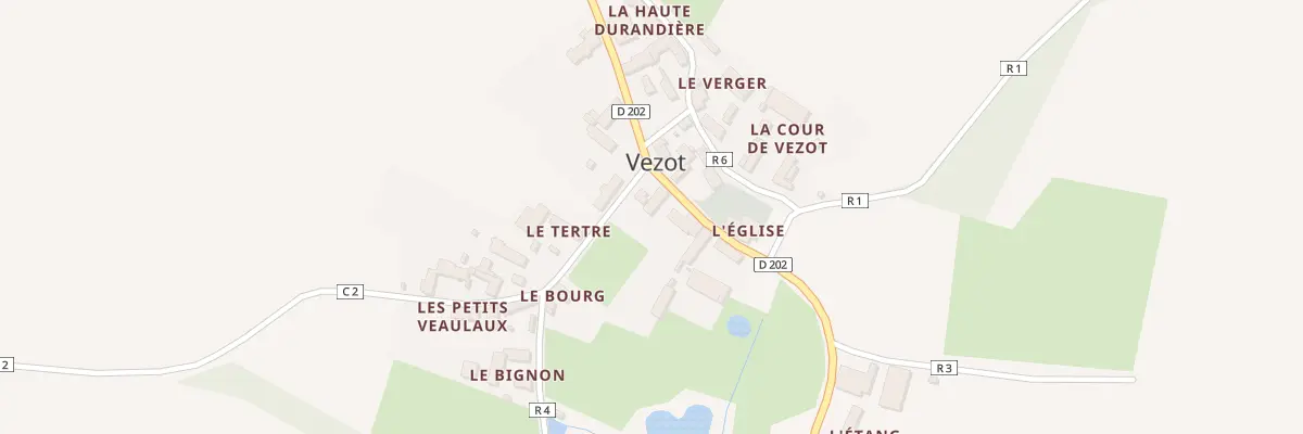 Plan du 5016 Le Bourg à Vezot