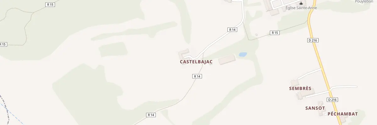 Plan du 5006 Castelbajac à Pouylebon