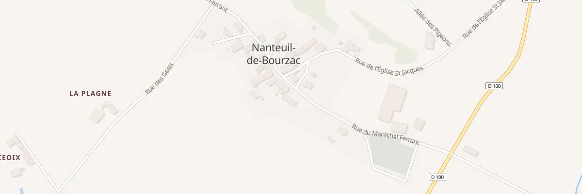 Plan du 15 Le Bourg à Nanteuil-Auriac-de-Bourzac