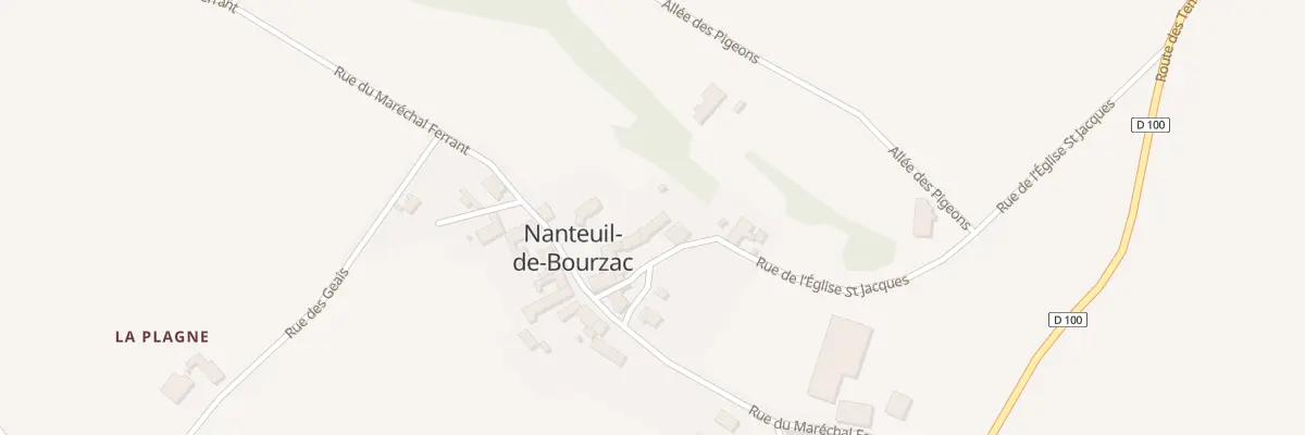 Plan du 1043 Le Bourg à Nanteuil-Auriac-de-Bourzac