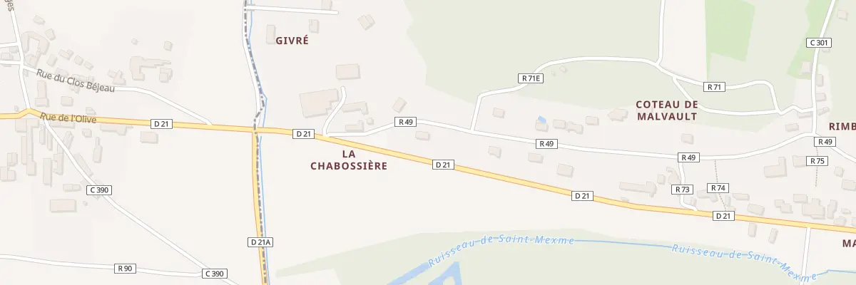 Plan du 21 Rue du coteau de Malvault à Cravant-les-Côteaux