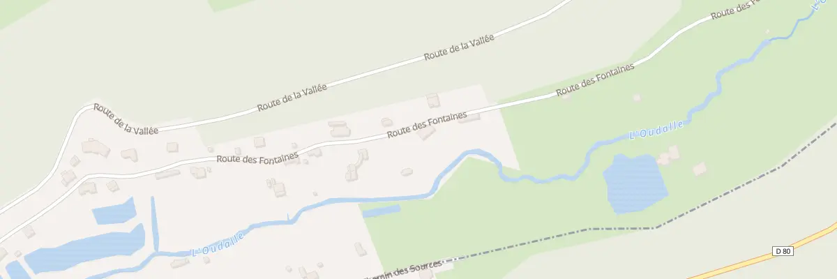 Plan du 642 Rte des Fontaines à Oudalle