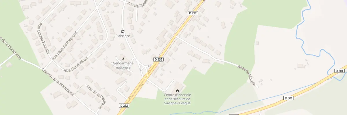 Plan du 10 Grande rue à Savigné-l’Évêque