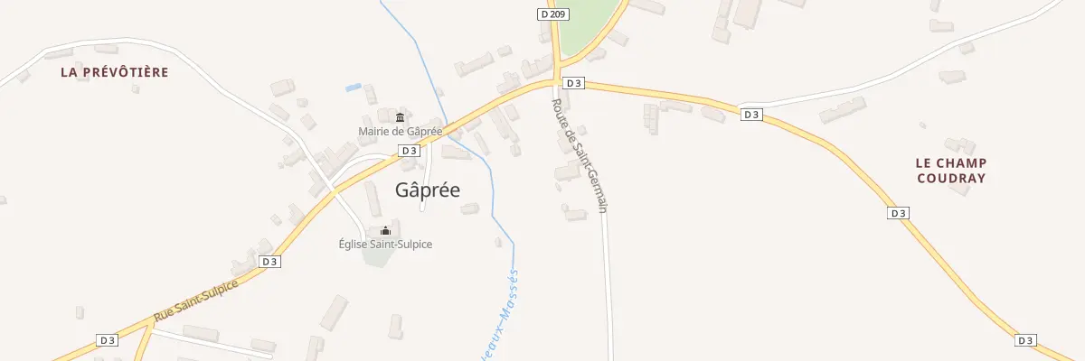 Plan du 12 Le Bourg à Gâprée