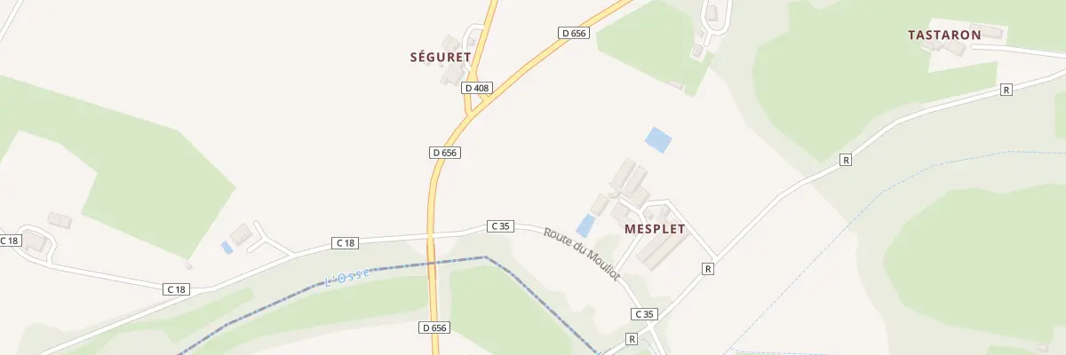 Plan du 9001 Pont de Mesplet à Andiran
