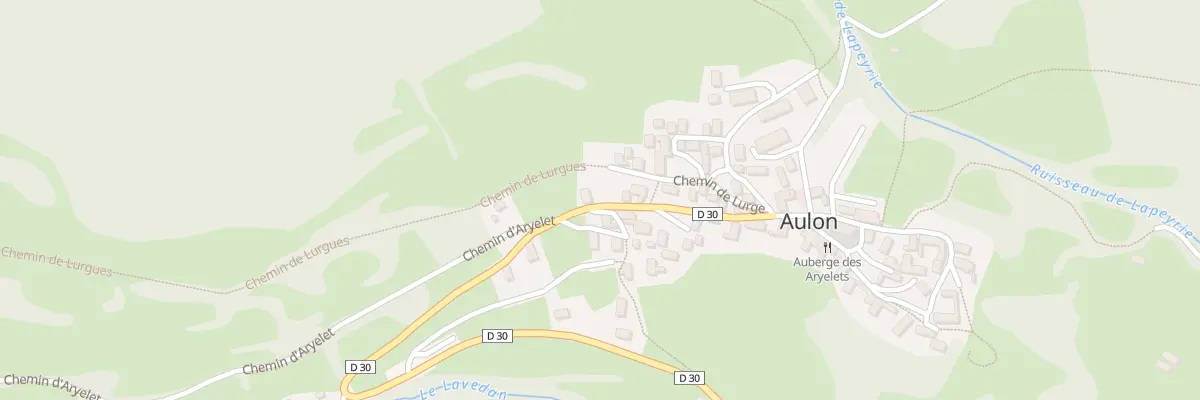 Plan du 5039 Sorte et Village à Aulon