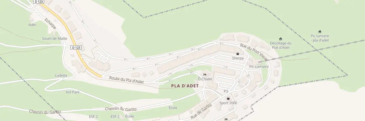 Plan du 5411 Le Pla d’Adet à Saint-Lary-Soulan