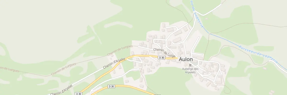 Plan du 5033A Sorte et Village à Aulon